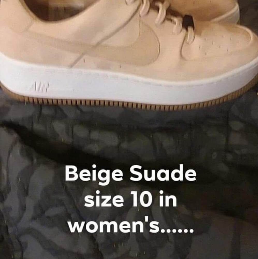 Beige Suede Air Force One's